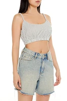 Pinstriped Cropped Cami