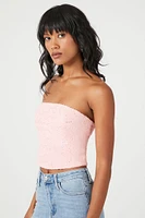 Sequin Cropped Tube Top