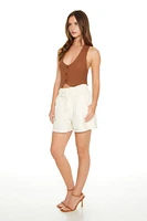 Twill Drawstring Pull-On Shorts