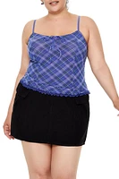 Plus Layered Plaid Cami