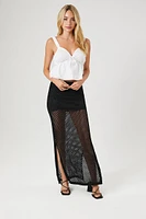 Sheer Crochet Maxi Skirt