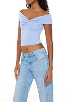 Twisted Off-the-Shoulder Crop Top