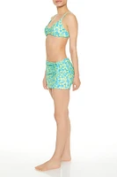 Tropical Bikini & Cover-Up Skirt Set