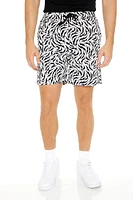 Abstract Print Volley Shorts