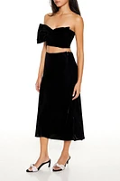 Velvet Midi Skirt