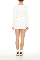 Fitted Slit Mini Skort