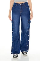 High-Rise Wide-Leg Cargo Jeans