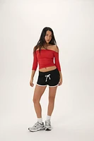 French Terry Drawstring Ringer Shorts