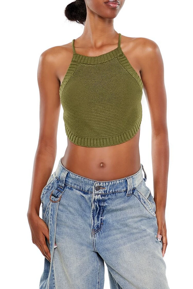 Sweater-Knit Cropped Cami