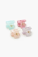 Cutout Marble Hair Clip Set