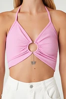 Butterfly Charm O-Ring Halter Top