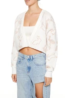 Bunny Cropped Cardigan Sweater