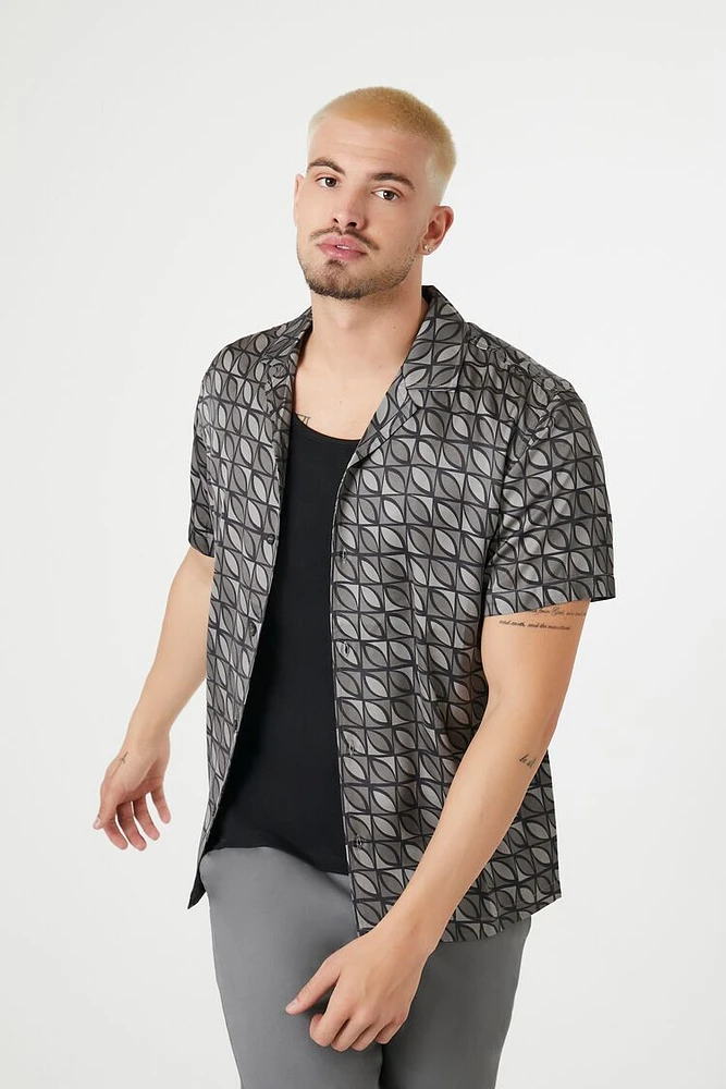 Satin Geo Print Shirt