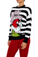 Merry Grinchmas Striped Sweater