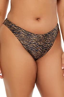 Plus Zebra Bikini Bottoms