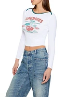 Cherries Graphic Cropped Tee