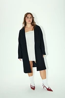 Plus Tie-Waist Trench Wrap Coat