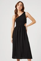 One-Shoulder Cutout Midi Dress