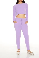 Fuzzy Knit Cropped Sweater