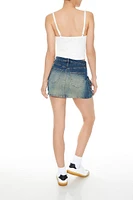 Denim Straight Cargo Mini Skirt