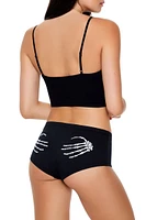 Skeleton Hand Shortie Panties