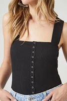 Button-Front Tank Top