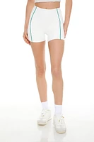 Active Piped-Trim Biker Shorts
