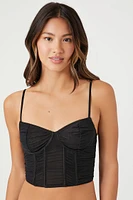 Ruched Mesh Lingerie Corset