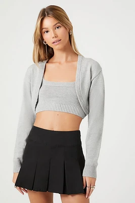 Crop Top & Shrug Sweater Set