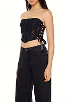 Lace Corset Tube Crop Top