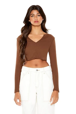 Split-Neck Crop Top