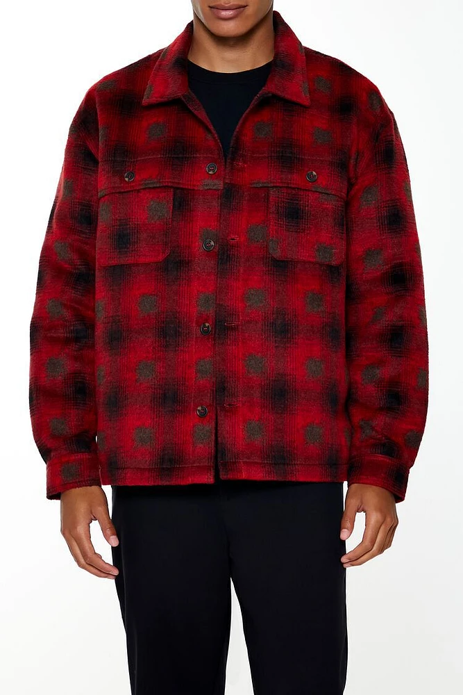 Plaid Drop-Sleeve Shacket