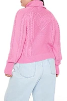 Plus Heart Cutout Sweater