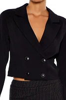 Double-Breasted Cropped Blazer