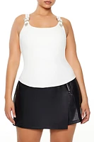 Plus Etched Buckle Tank Top