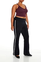 Plus Two-Tone Flare Leggings