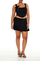 Plus Ponte Pleated Mini Skort