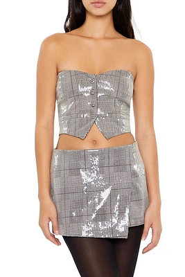 Glen Plaid Cropped Tube Top