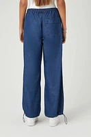 Denim Wide-Leg Joggers