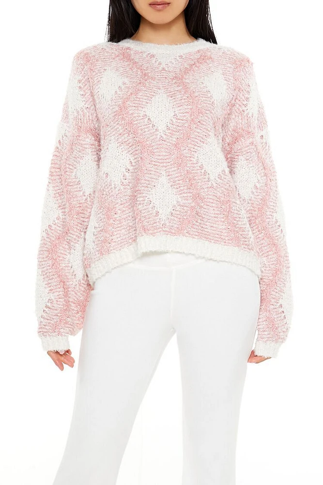 Marled Diamond Knit Sweater