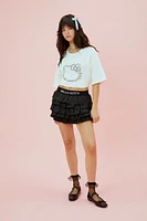 Hello Kitty Ruffle Mini Skirt