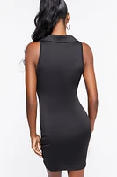 Ruched Drawstring Mini Dress