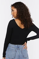 Ribbed Cropped Fitted Sweater