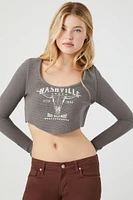 Nashville Graphic Thermal Cropped Tee