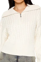 Half-Zip Cable Knit Sweater