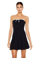 Strapless Bow Mini Dress