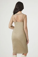 Netted Glitter Knit Combo Dress