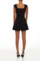 Pleated Drop-Waist Mini Dress