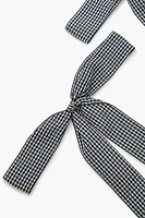 Gingham Bow Gator Hair Clip Set