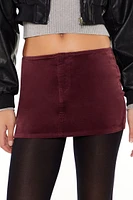 Velvet Mini Skirt